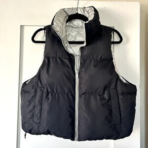 All in motion reversible cropped puffer vest